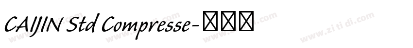 CAIJIN Std Compresse字体转换